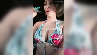 rosababyvip - Đi taxi chìa vú lồn ra đường cho mọi người xem P2
