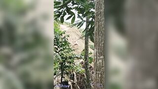 Quay lén 2 em học sinh hoà mình với thiên nhiên