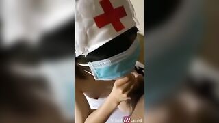 Nữ y tá sugar baby chống dịch bằng miệng nc gg