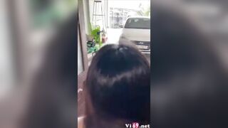 Vợ dâm đãng địt nhau trước cửa nhà cho hàng xóm vào nhân trần