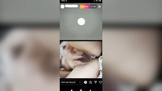 Em Lê Thị Huyền Diệu livetream móc lồn chảy nước với bạn trai trên Instagram P5