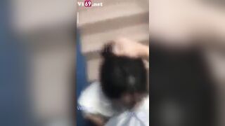 Súc vật thầy giáo, Ép e lớp trưởng bú cu ở cầu thang trước khi vào tiết