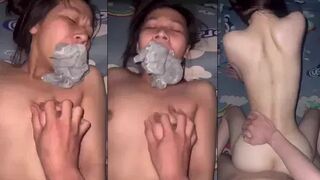 Em sinh viên mình dây chân dài em rên to quá phải nhét quần lót vào miệng 3