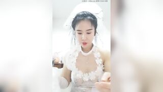 Chị Gái Cosplay Cô Dâu Live Thủ Dâm Rồi Chịch