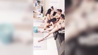 Mấy em gái Trung Quốc thác loạn livestream show chịch tập thể cực sung, xem cuốn vl 2