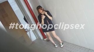 DLHSCKDVL - Súc Vật Rình Quay Lén Em Gái Đứng Đợi Bạn Ở Hành Lang Chung Cư
