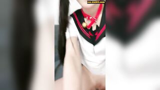 Em học sinh dâm đãng khoe cái lồn cực non