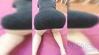 Bạn thân ở nhà váy ngắn hở cả Quần lót bảo sao ko bị djt cho dc