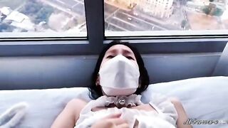 Dùng 500 đô gạ djt người lạ cosplay hầu gái djt nhau sướng vl ra