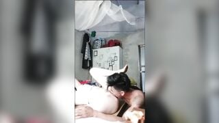 Đang bú lồn em hàng xóm thì chồng em nó gọi về địt luôn cho đã