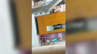 Quay lén em rau vú bự thay đồ