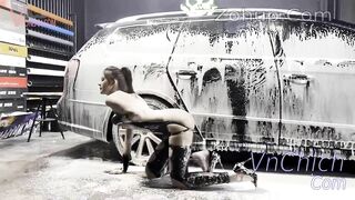 Chiêm ngưỡng người mẫu sexy rửa xe ô tô