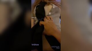 SGBB sinh viên mới lớn tóc đỏ cosplay tiếp viên hàn không .Vú to body siêu mướt