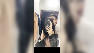 Doggy em người yêu dâm đãng trước gương