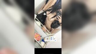 Doggy em người yêu dâm đãng trước gương