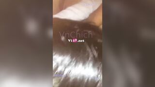 Lén bóp vú múi mít nữ sinh kính cận trong bộ áo dài say rượu djt nhau luôn