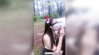 chở em họ đi du lịch rồi lên rừng đụ