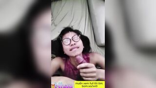 Bắn tinh vào mặt con đĩ đeo kính cận dâm đãng 2