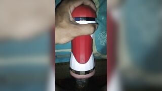 Đụ lồn giả với tinh trùng ngập cặc