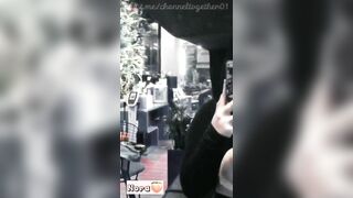 Em gái đam mê public thích khoe lồn ngoài đường và gạ tình ng lạ P9