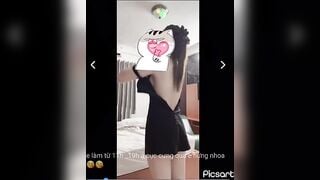 Clip em Đan Trang thay đồ