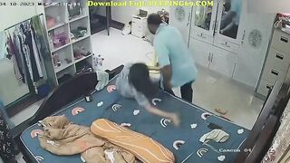 Chồng về check cam thấy vợ mình bị thằng hàng xóm hấp diêm