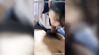 Clip hot, Yến Chi 2ka7 Bị phá trinh ép bú cu trong bộ DP, Lồn non vú ngon