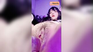 Hot, Streamer Trung trả kèo cosplay Hầu Gái thủ dâm trực tiếp