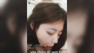 Nuốt trọn 1 con cu to dài tới cổ họng