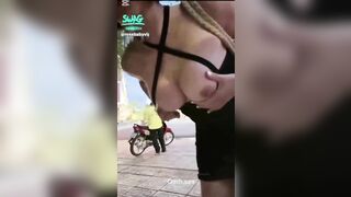 Độc lạ, Rosababyvip Public Show vú, Gạ chịch bảo vệ lút cán