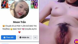 Clip Hot Moon Trần Mặt Xinh Show Cam Xoa Bím
