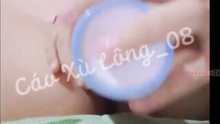 Clip Hot Cáo Xù Lông Thủ Dâm Bằng Dưa Leo