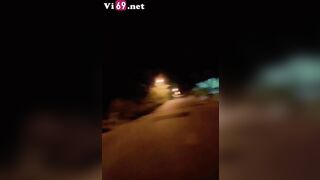 Em nghiện phô dâm cởi đồ khỏa thân chở anh đi dạo buổi tối 3
