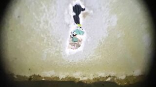Quay lén em gái một con trần truồng sau tắm