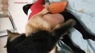 Cho chó ngoan địt bắn ngập lồn em người yêu mông to da trắng xinh đẹp