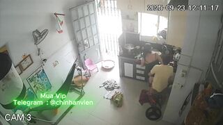 Hack Camera Chồng Nứng Cặc Tụt Quần Vợ Địt Tại Bếp Cực Nứng