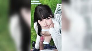 Nhìn em nó dâm đãng vkl, nứng lên là gạ địt luôn người lạ ngoài trời địt cho sướng