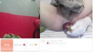 Ometv đút nguyên trái cà tím vào lổ đít cho gái lạ xem p1