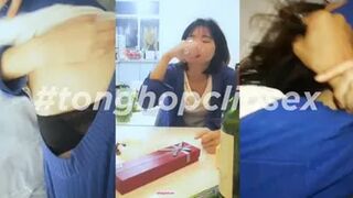 Tiktoker Nguyễn Mai Linh đang chịch em còn khoe clip được bạn trai chơi không bao 2