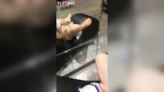 Địt mẹ vợ trên ghế tình yêu với bộ đồ cosplay học sinh