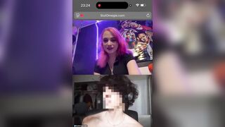 Teen tóc hồng cute show trên omegle