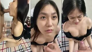 Bé sinh viên cực phẩm kêu em há miệng ra thì không chịu làm anh xuất tinh lên cả tóc 3