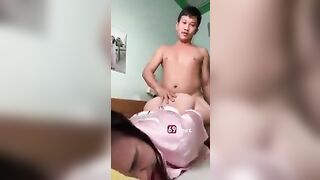 Anh trai đi làm là thằng em lại sang phòng lén địt chi dâu chubby dâm đãng