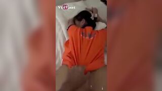 Nứng, xé Legging xinh Viên HUTECH Ko Kịp cởi Áo Vì nứng cặc xuất Tinh đầy lồn