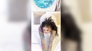 Clip sex Thủy Tạ threesome với Rapper Droppy và em Quỳnh cực sung