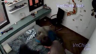 Hack camera hàng xóm thấy hắn đụ vợ xinh dáng yêu bướm hồng
