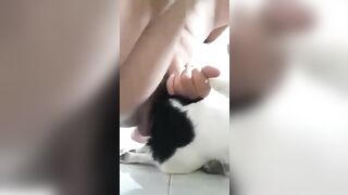Chai vịt khẩu dâm vs em vú to