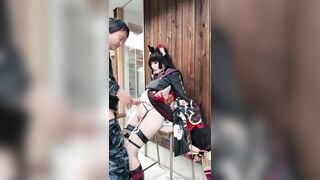 Địt gái xinh vú to lồn múp ở ngoài chời rên la dâm đãng thích cosplay