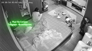 Hack Camera Vợ Dâm Đợi Chồng Chạy Ra Phòng Riêng Địt