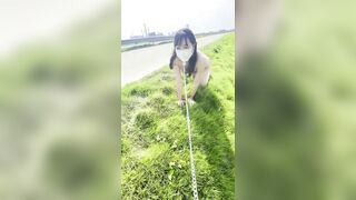 Đưa con đĩ dâm ra đường dạo phố vú to lồn non siêu dâm